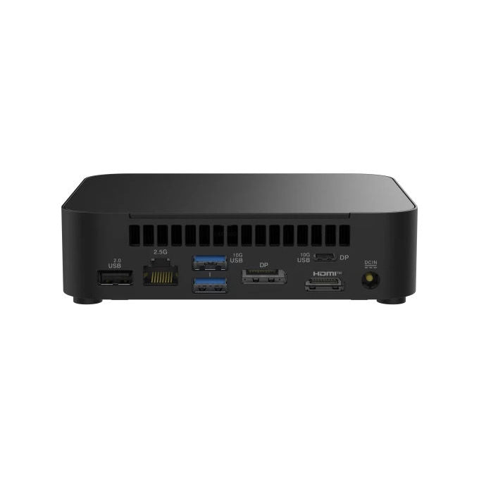 Asus 90AR00M2-M00030 NUC 14 Essential Mini PC Barebone Intel N250 RAM 16GB DDR5 SSD M.2 NVMe Wi-Fi 6E Bluetooth 5.3 colore Nero