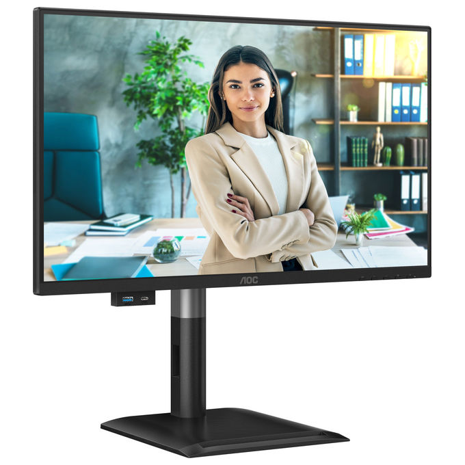 AOC 24P4U Monitor PC 23.8'' Full HD IPS 120Hz 4ms AMD FreeSync Hub USB 3.2 Altoparlanti colore Nero
