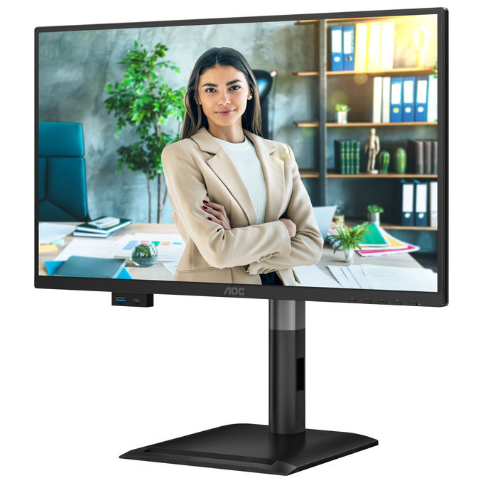 AOC 24P4U Monitor PC 23.8'' Full HD IPS 120Hz 4ms AMD FreeSync Hub USB 3.2 Altoparlanti colore Nero