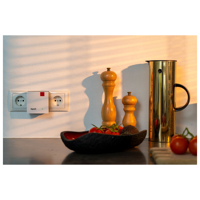 Fritz! 20003126 Mesh Set 1600 2-Pack Range Extender Wi-Fi 6 Dual-band 2.4 GHz 5 GHz 3000 Mbit-s WPA3 colore Bianco Rosso