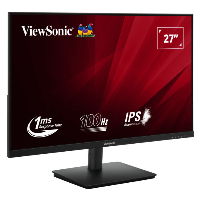 ViewSonic VA270-H Monitor PC 27'' Full HD IPS LED 1920x1080 100Hz 1ms HDMI VGA VESA Flicker-Free colore Nero