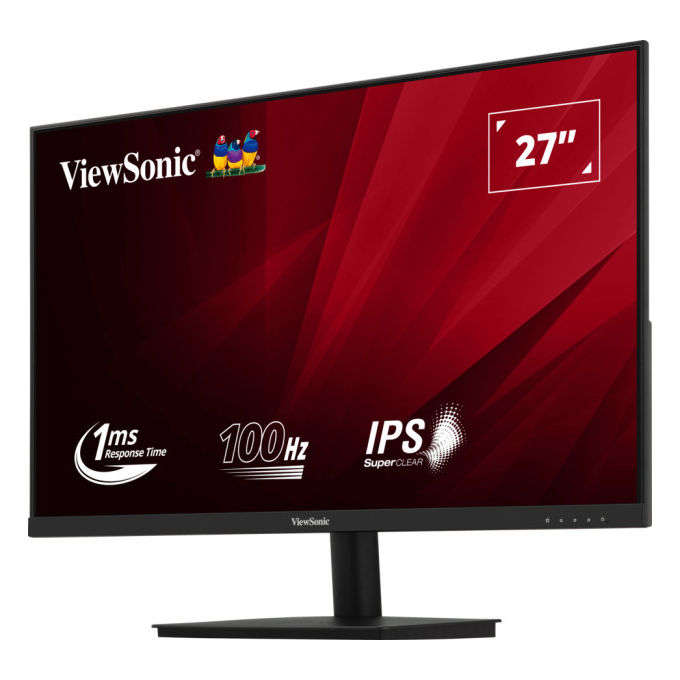 ViewSonic VA270-H Monitor PC 27'' Full HD IPS LED 1920x1080 100Hz 1ms HDMI VGA VESA Flicker-Free colore Nero
