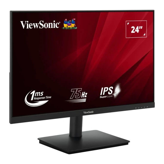 Viewsonic VA240-H-2 Monitor PC 23.8'' Full HD IPS LED 1920x1080 75Hz 1ms HDMI VGA VESA colore Nero