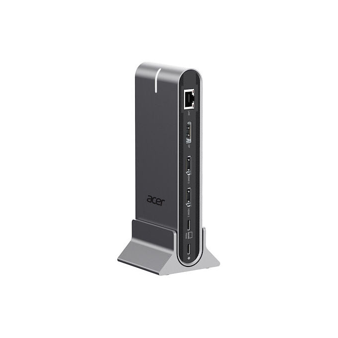 Acer HP.DSCAB.022 Docking Station USB-C 15 in 1 2x HDMI DisplayPort 100W PD Gigabit Ethernet colore Grigio