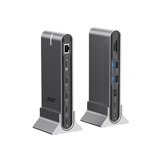 Acer HP.DSCAB.022 Docking Station USB-C 15 in 1 2x HDMI DisplayPort 100W PD Gigabit Ethernet colore Grigio