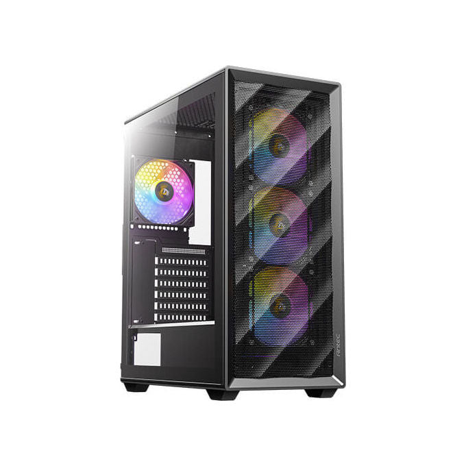 Antec AX85 ARGB Case Midi Tower ATX Micro-ATX Mini-ITX Vetro Temperato 4 Ventole ARGB 120mm Filtro Antipolvere colore Nero