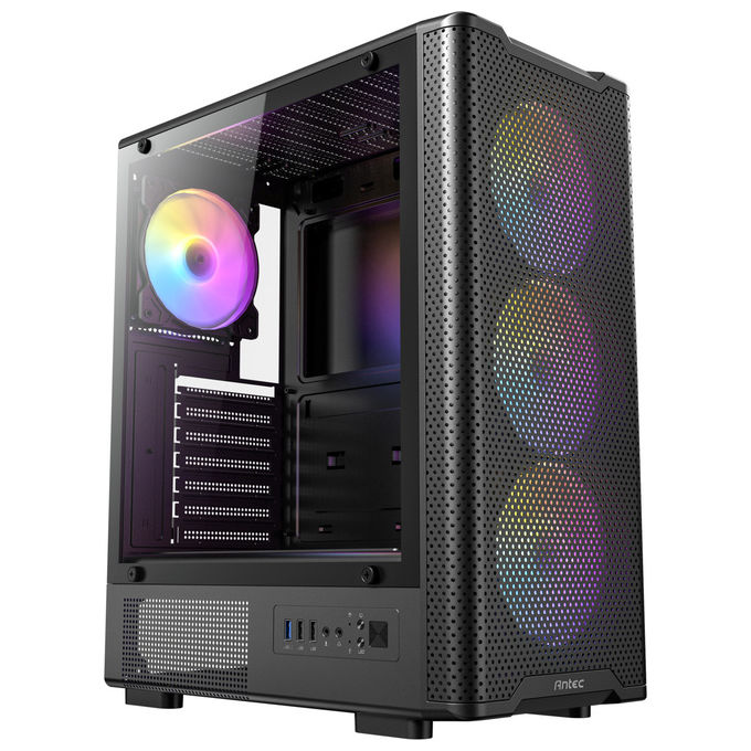 Antec VX-310 ARGB Case PC Mid Tower ATX Vetro Temperato Mesh 4 Ventole ARGB USB 3.0 colore Nero