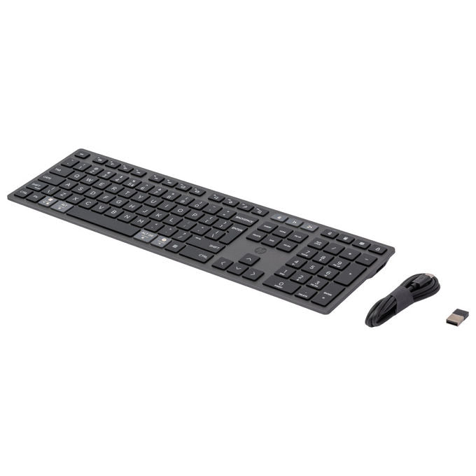 HP 9T5B1AA#ABB 720 Tastiera Wireless Ricaricabile Multidispositivo QWERTY Full-size USB Bluetooth Tasti Silenziosi colore Nero