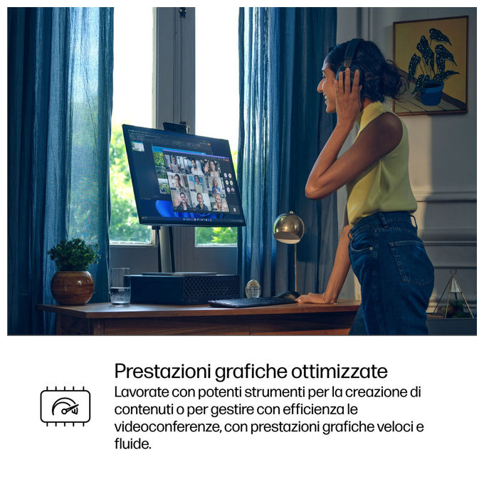 HP CK2H3ET ProDesk 4 SFF G1i PC Desktop AI Intel Core Ultra 7 265 16 GB DDR5 1 TB SSD NVMe Windows 11 Pro colore Nero