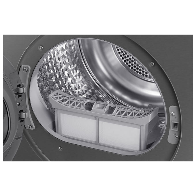 Samsung DV90F09F4SU3 Serie 9 Asciugatrice Pompa di Calore 9 Kg Classe A WiFi OptimalDry AI Energy (85x60x60 cm) colore Grafite