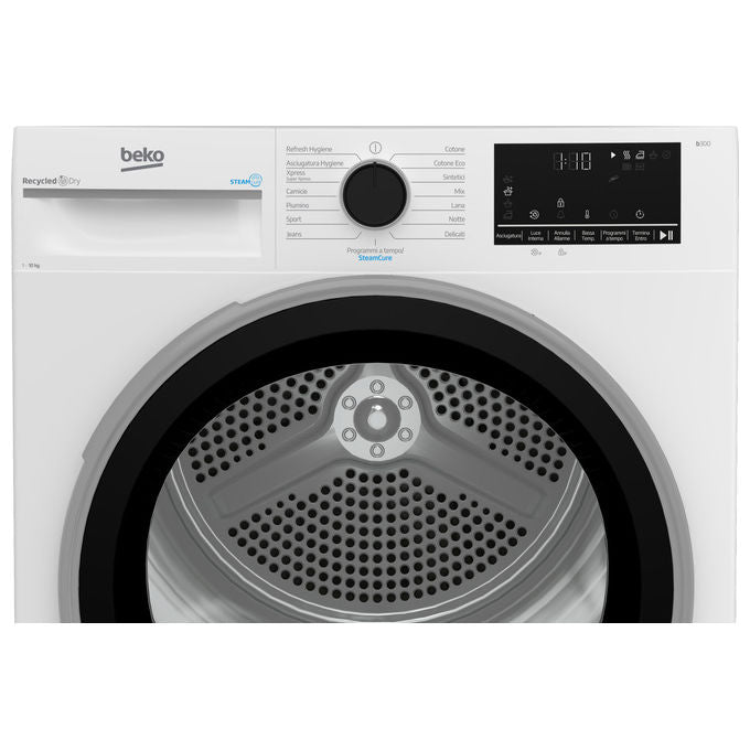 Beko BT3103IS_IT Asciugatrice Pompa di Calore 10 Kg Classe C Motore Inverter SteamCure 15 Programmi (85x60x67 cm) colore Bianco
