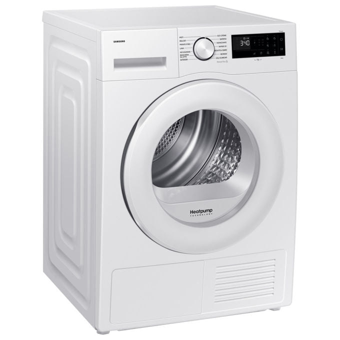 Samsung DV90DG52A0TEET Crystal EcoDry Asciugatrice Pompa di Calore 9 Kg Classe A+++ OptimalDry Wi-Fi (85x60x60 cm) colore Bianco