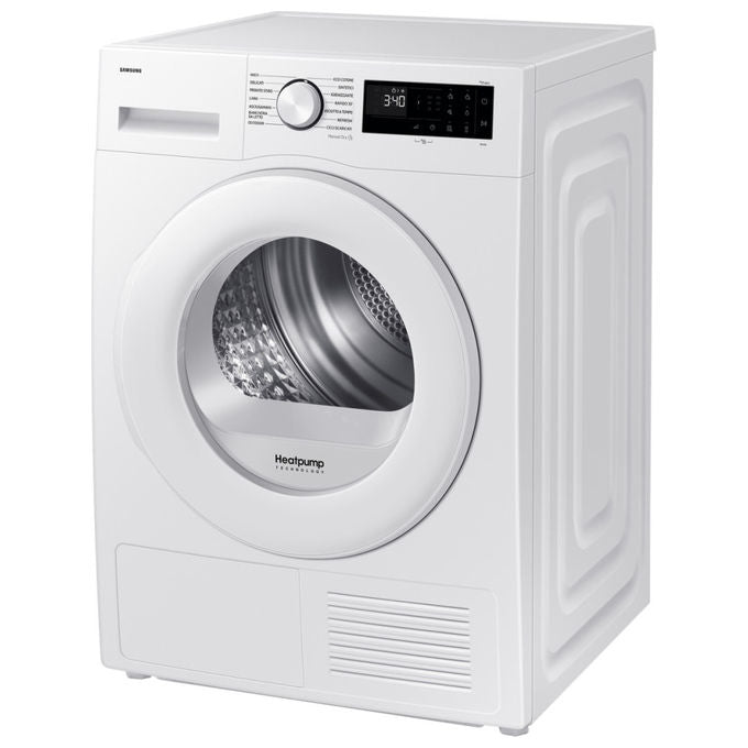 Samsung DV90DG52A0TEET Crystal EcoDry Asciugatrice Pompa di Calore 9 Kg Classe A+++ OptimalDry Wi-Fi (85x60x60 cm) colore Bianco