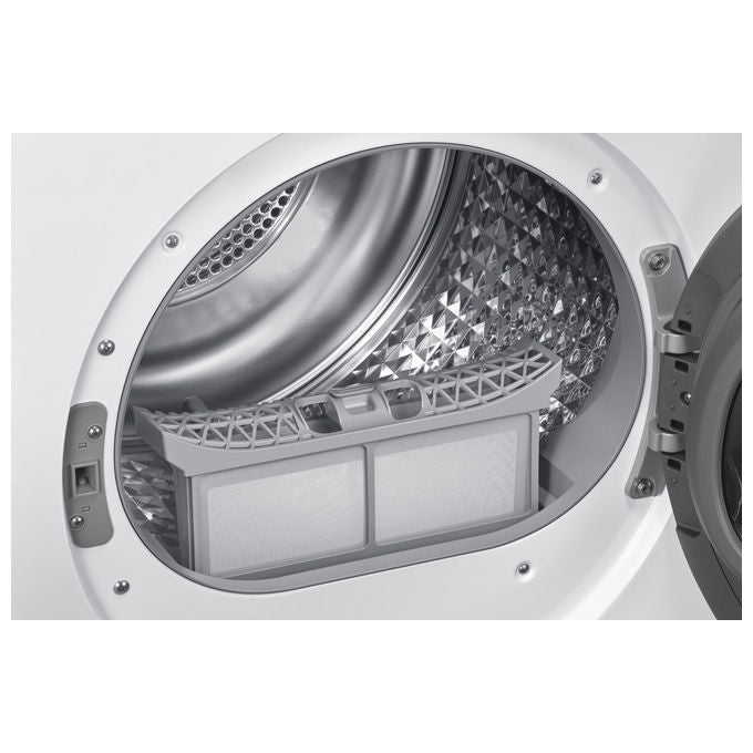 Samsung DV90DG52A0TEET Crystal EcoDry Asciugatrice Pompa di Calore 9 Kg Classe A+++ OptimalDry Wi-Fi (85x60x60 cm) colore Bianco