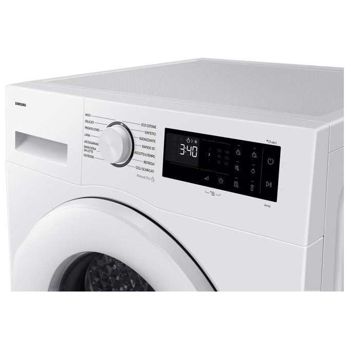 Samsung DV90DG52A0TEET Crystal EcoDry Asciugatrice Pompa di Calore 9 Kg Classe A+++ OptimalDry Wi-Fi (85x60x60 cm) colore Bianco