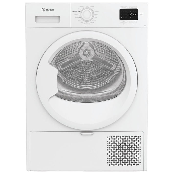 Indesit C YD 94D WW IT Asciugatrice Pompa di Calore 9 Kg Classe C 63 dB QuickDry Display Digitale (84,6x59,8x67,2 cm) colore Bianco