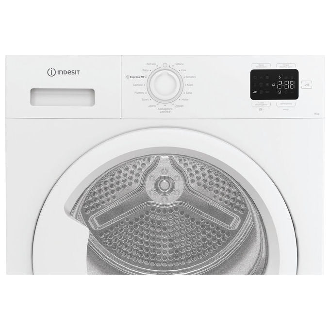 Indesit C YD 94D WW IT Asciugatrice Pompa di Calore 9 Kg Classe C 63 dB QuickDry Display Digitale (84,6x59,8x67,2 cm) colore Bianco
