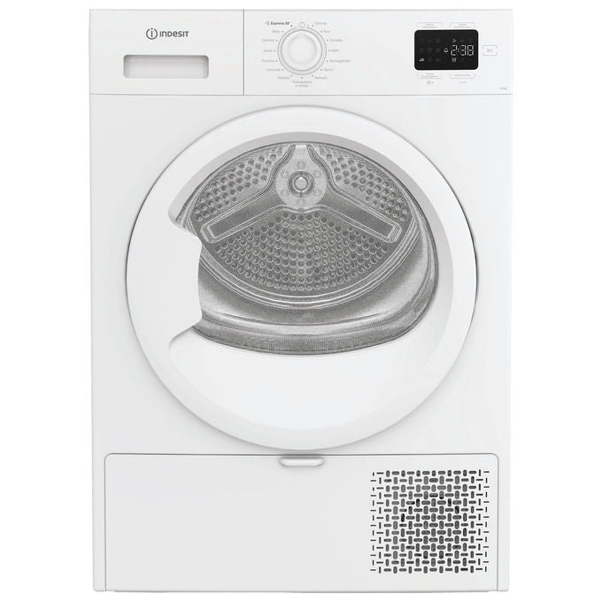 Indesit CYD83DWWIT Asciugatrice Pompa di Calore 8 Kg Classe D Display Digitale QuickDry 64 dB (84x60x54 cm) colore Bianco