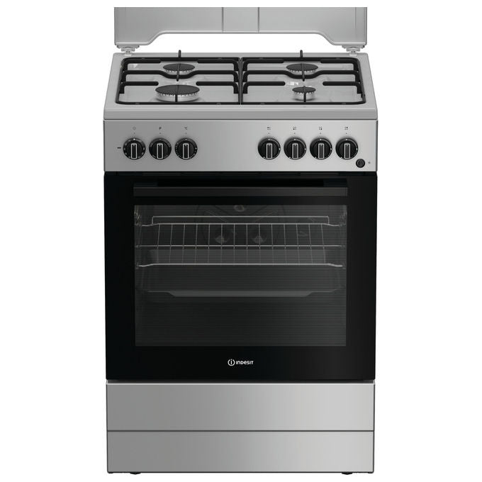 Indesit I6G3PMS Cucina a Gas 4 Fuochi Forno Elettrico 73 L Grill Classe A (60x60 cm) colore Acciaio Inox