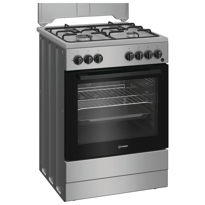 Indesit I6G3PMS Cucina a Gas 4 Fuochi Forno Elettrico 73 L Grill Classe A (60x60 cm) colore Acciaio Inox