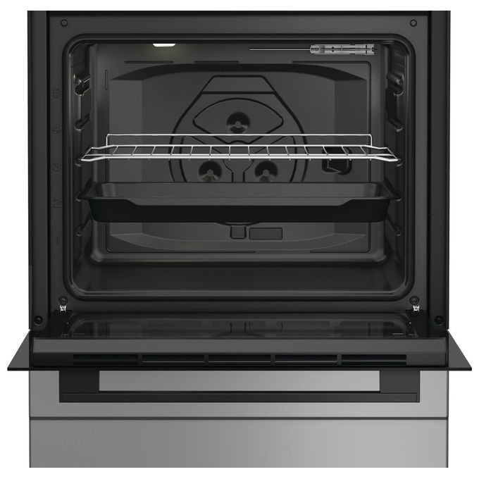 Indesit I6G3PMS Cucina a Gas 4 Fuochi Forno Elettrico 73 L Grill Classe A (60x60 cm) colore Acciaio Inox