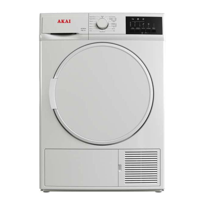 Akai ASC8034V Asciugatrice Pompa di Calore 8 Kg Classe A++ 15 Programmi 65 dB (85x60x60 cm) colore Bianco