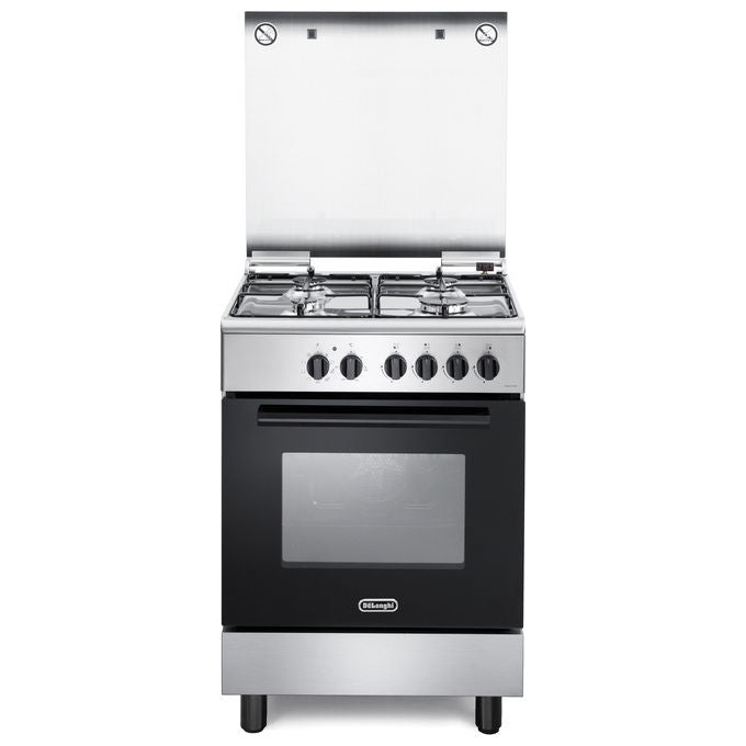 De'Longhi FMX 64 LSG Cucina a Gas 4 Fuochi Forno Elettrico 69 L Classe A (60x60 cm) colore Nero Acciaio Inox