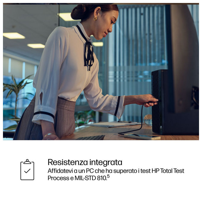 HP CK2H6ET ProDesk 4 Tower G1i PC Desktop AI Intel Core Ultra 5 235 16 GB DDR5 1 TB SSD NVMe Windows 11 Pro colore Nero