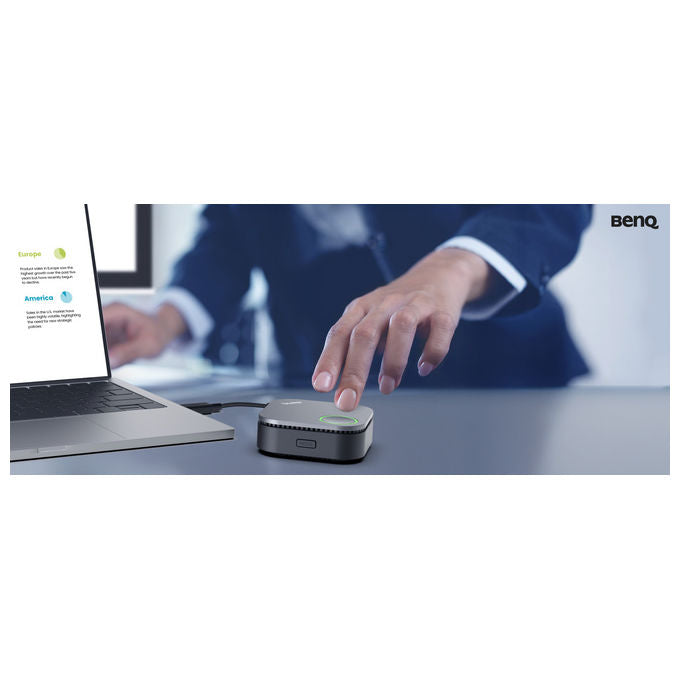 BenQ WDC15 InstaShow Sistema di Presentazione Wireless HDMI 4K UHD Wi-Fi 5 Dual Band USB-C colore Nero