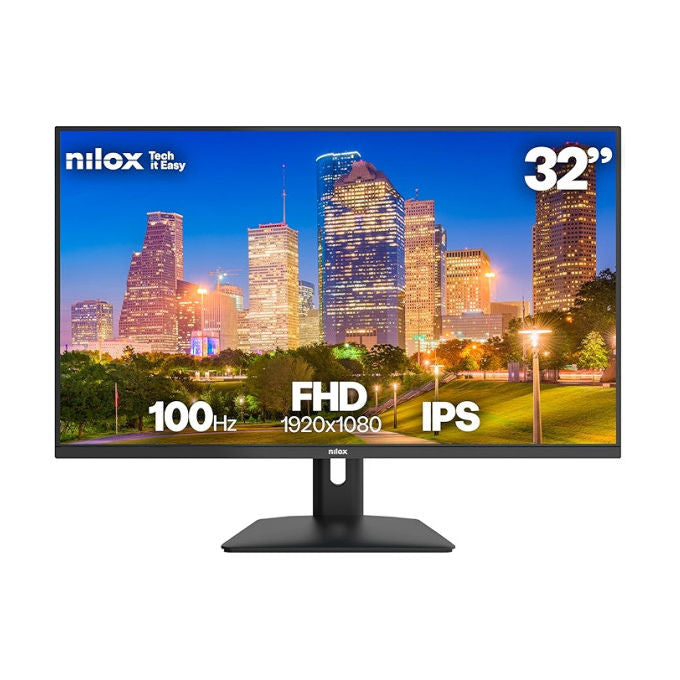 Nilox NXM32FHD1001 Monitor PC 32'' IPS Full HD 1920x1080 100Hz 4ms HDMI VGA VESA 75x75 Low Blue Light