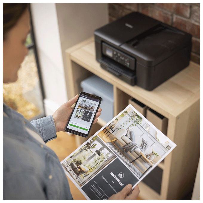 Brother DCP-J1360DW Stampante Multifunzione Inkjet 3 in 1 A4 16 ipm Fronte Retro Automatico ADF 20 fogli Wi-Fi USB colore Nero