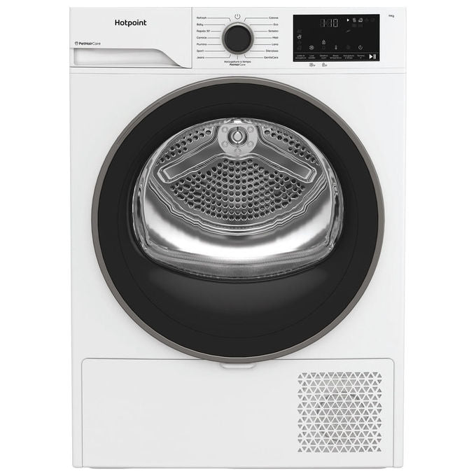 Hotpoint HPT 113D BS IT Asciugatrice Pompa di Calore 11 Kg Classe D PetHairCare EasyIron 64 dB (84,6x59,8x67,2 cm) colore Bianco