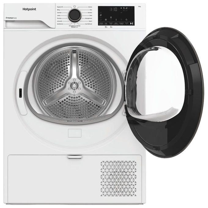 Hotpoint HPT 113D BS IT Asciugatrice Pompa di Calore 11 Kg Classe D PetHairCare EasyIron 64 dB (84,6x59,8x67,2 cm) colore Bianco