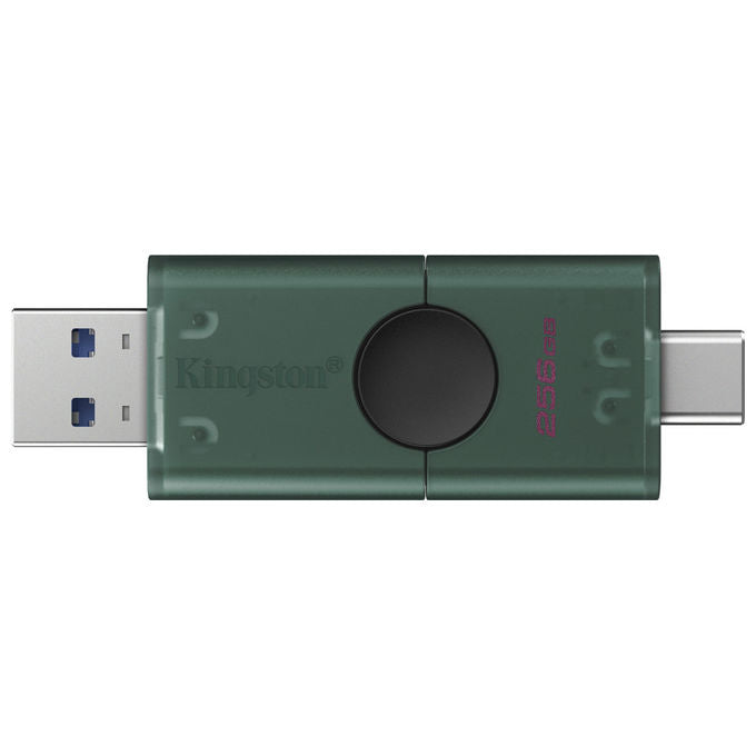 Kingston DTDEG2-256GB DataTraveler DuoG2 Chiavetta USB 256 GB USB Type-A USB Type-C 3.2 Gen 1 colore Nero Verde
