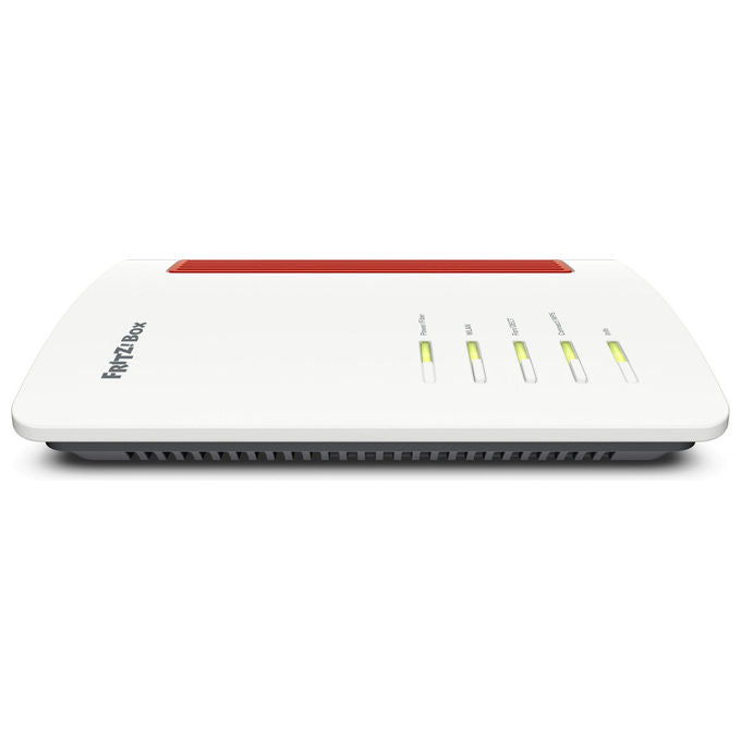 Fritz! 20003146 Fritz Box 5690 Router Wireless Wi-Fi 7 Dual Band 2.5 Gigabit Ethernet GPON 4 porte LAN colore Rosso Bianco