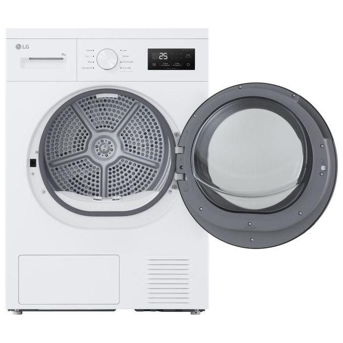 LG RNA1008NWK Asciugatrice Pompa di Calore 8 Kg Classe D 8 Programmi Sensore Asciugatura (85x60x60 cm) colore Bianco