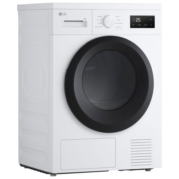LG RNA1008NWK Asciugatrice Pompa di Calore 8 Kg Classe D 8 Programmi Sensore Asciugatura (85x60x60 cm) colore Bianco