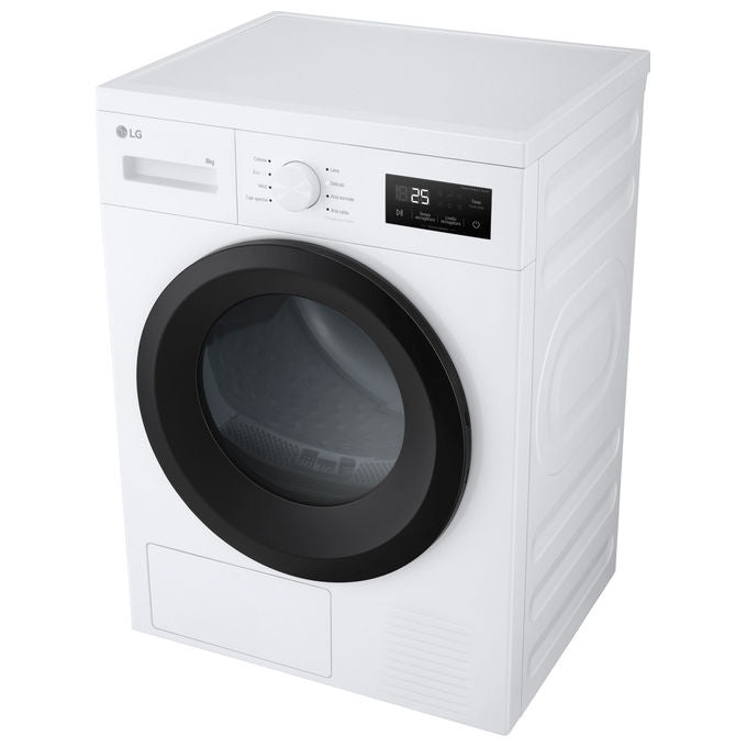 LG RNA1008NWK Asciugatrice Pompa di Calore 8 Kg Classe D 8 Programmi Sensore Asciugatura (85x60x60 cm) colore Bianco