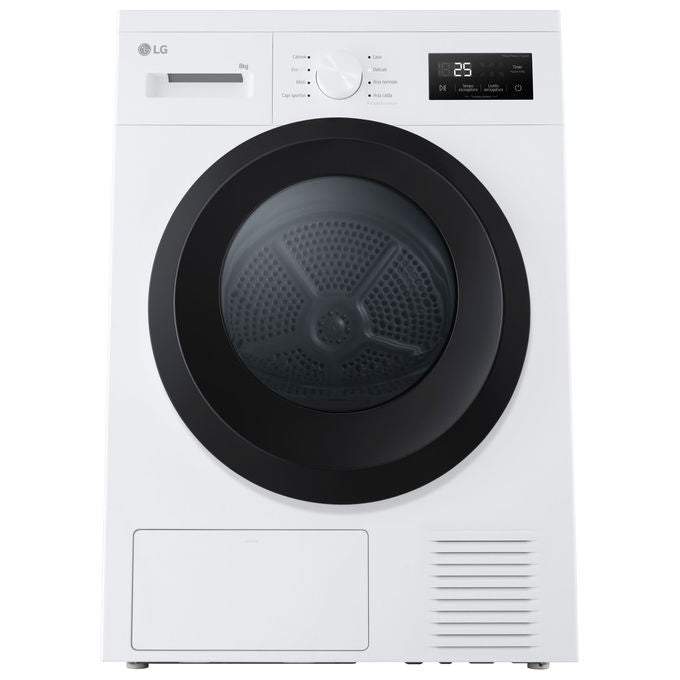 LG RNA1008NWK Asciugatrice Pompa di Calore 8 Kg Classe D 8 Programmi Sensore Asciugatura (85x60x60 cm) colore Bianco