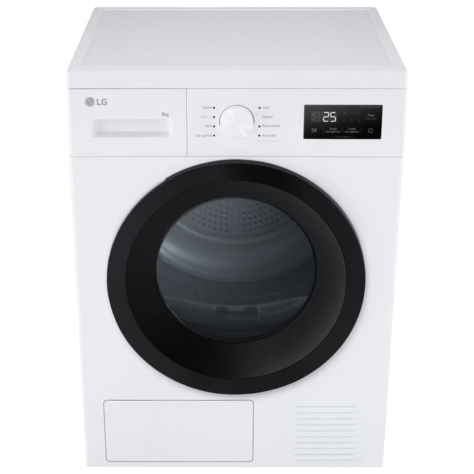 LG RNA1008NWK Asciugatrice Pompa di Calore 8 Kg Classe D 8 Programmi Sensore Asciugatura (85x60x60 cm) colore Bianco
