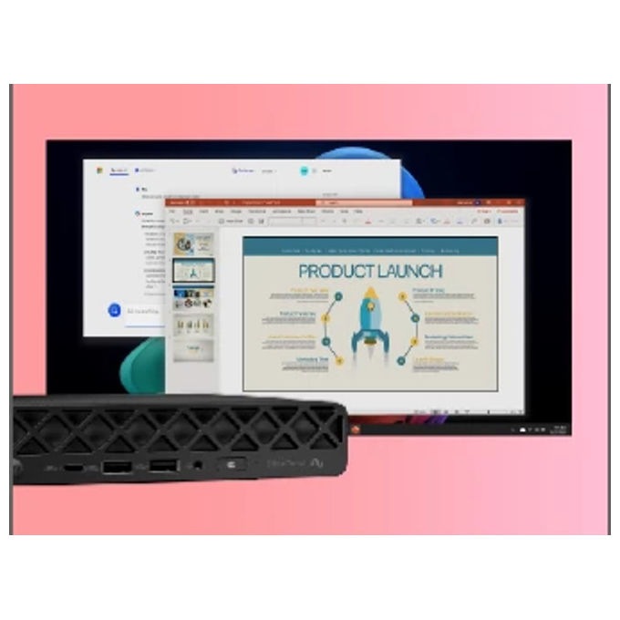 HP C61QPAT EliteDesk 8 Mini G1a Mini PC AMD Ryzen AI 7 350 32 GB DDR5 1 TB SSD NVMe Wi-Fi 7 Windows 11 Pro colore Nero