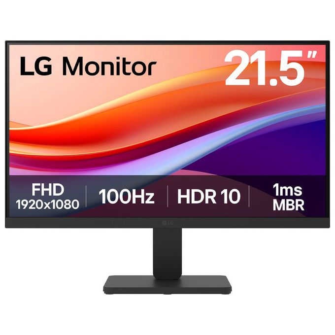 LG 22U401A-B Monitor PC 21.5'' Full HD VA LED 1920x1080 100 Hz 5 ms HDR10 sRGB 99% colore Nero