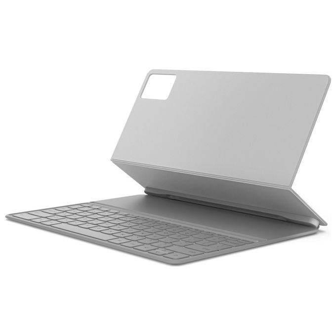 Lenovo ZG38C07513 Idea Tab Plus Custodia con Tastiera Folio Pogo Pin Tasti Multimediali colore Grigio Nuvola
