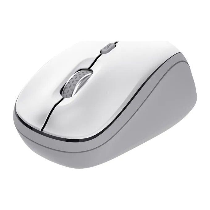 Trust 25513 Yvi+ Mouse Wireless Ottico Silenzioso RF 1600 DPI Ambidestro 4 Tasti colore Bianco