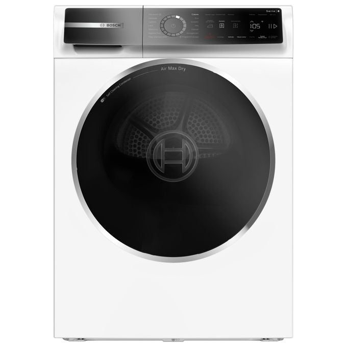 Bosch WRB247C0IT Serie 8 Asciugatrice Pompa di Calore 9 Kg Classe A Condensatore Autopulente Wi-Fi (84.2x59.8x67.5 cm) colore Bianco