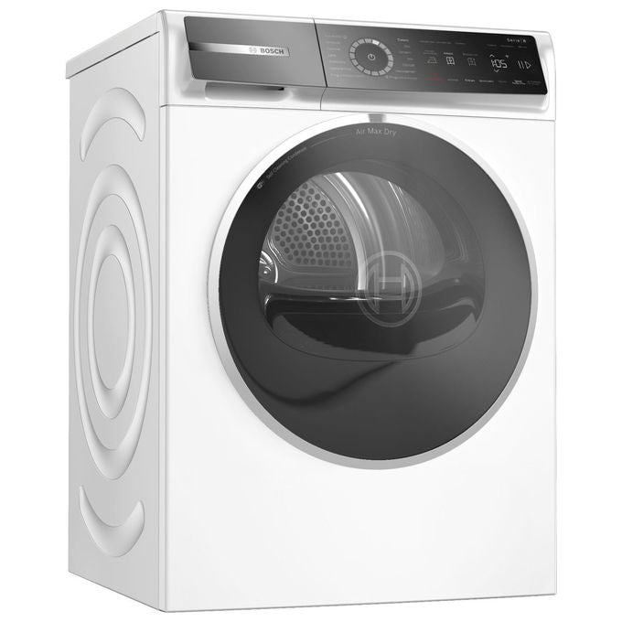 Bosch WRB247C0IT Serie 8 Asciugatrice Pompa di Calore 9 Kg Classe A Condensatore Autopulente Wi-Fi (84.2x59.8x67.5 cm) colore Bianco