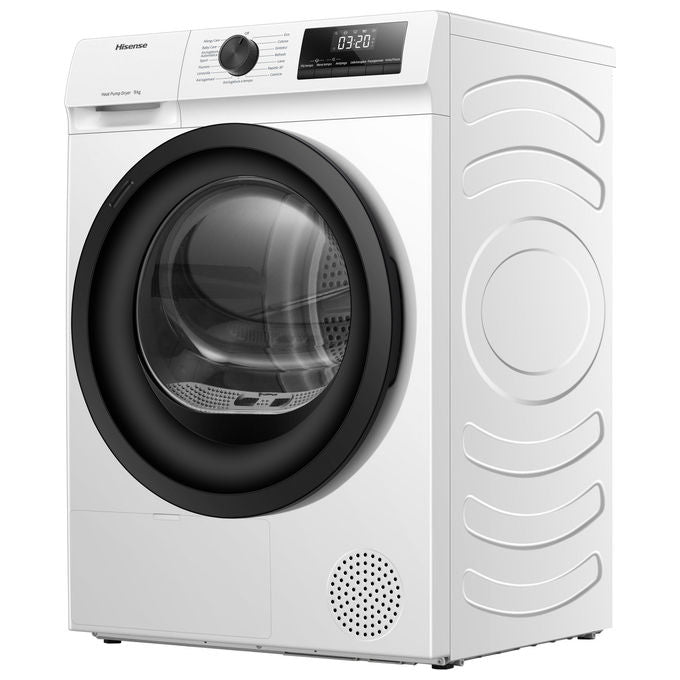 Hisense DHQE900UWDC Asciugatrice Pompa di Calore 9 Kg Classe D Inverter 15 Programmi 64 dB (85x60x59 cm) colore Bianco