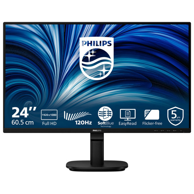 Philips 24B2N2200-00 Serie 2000 Monitor PC 23.8'' IPS Full HD 1920x1080 120Hz 4ms Altoparlanti VESA colore Nero