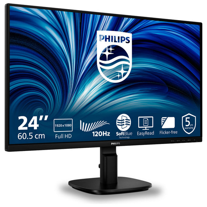 Philips 24B2N2200-00 Serie 2000 Monitor PC 23.8'' IPS Full HD 1920x1080 120Hz 4ms Altoparlanti VESA colore Nero
