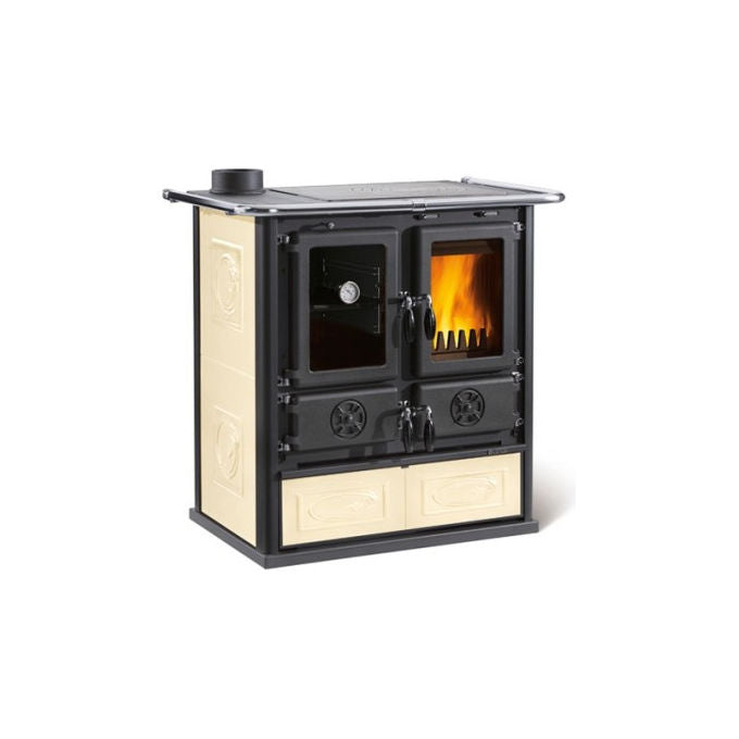 La Nordica 3003852 Rosetta 5.0 Cucina a Legna Ceramica Liberty 7.9 kW 227 m² Classe A+ colore Panna